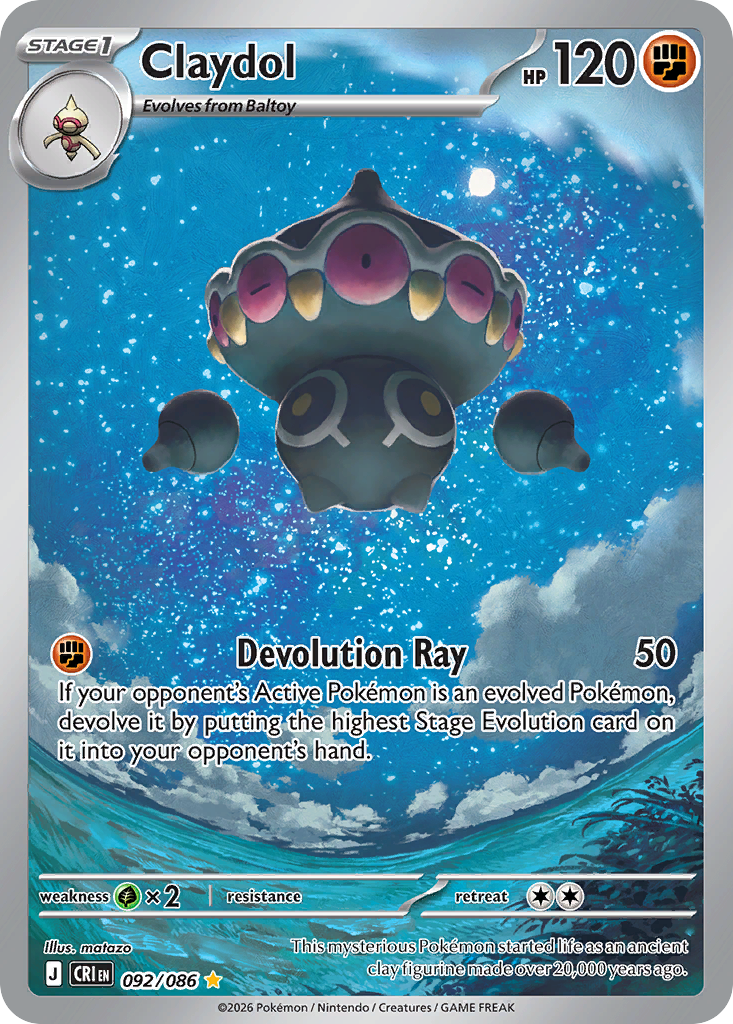 Claydol 092/086 Chaos Rising card