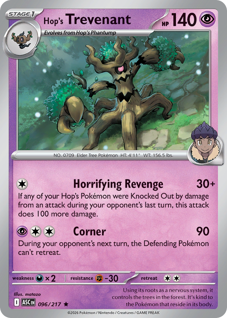 Hop's Trevenant 096/217 Ascended Heroes card