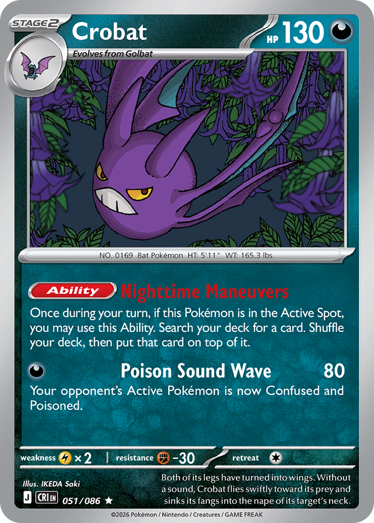 Crobat 051/086 Chaos Rising card