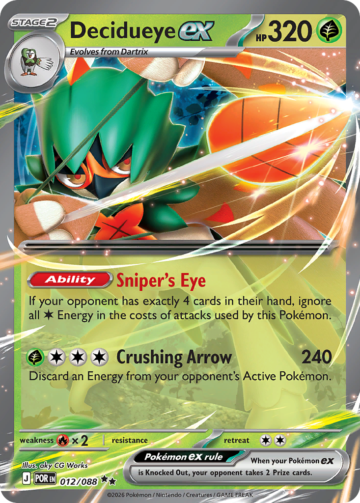 Decidueye ex 012/088 Perfect Order card