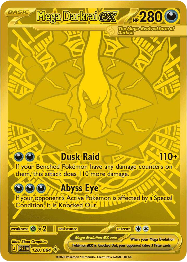 Mega Darkrai ex 120/084 Pitch Black card