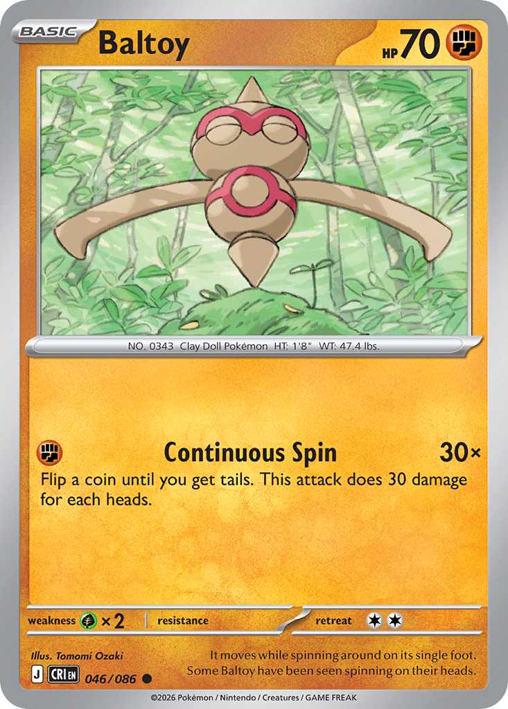 Baltoy 046/086 Chaos Rising card
