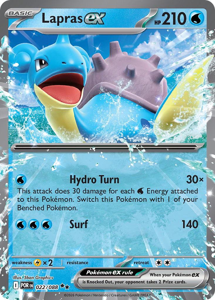 Lapras ex 022/088 Perfect Order card