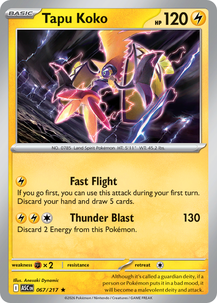 Tapu Koko 067/217 Ascended Heroes card