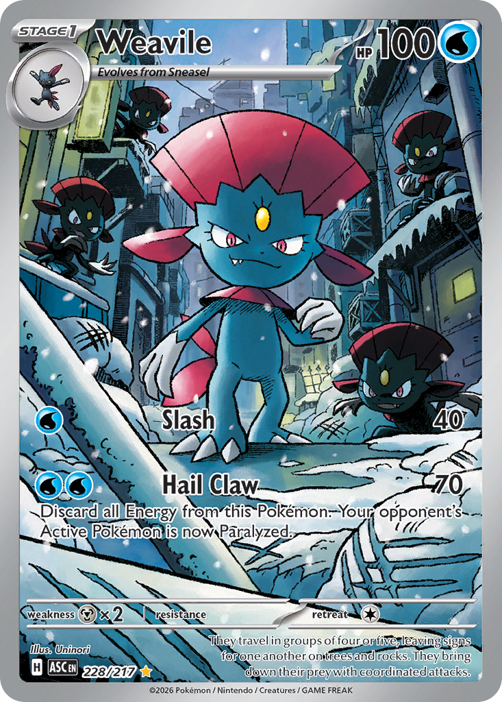 Weavile 228/217 Ascended Heroes card