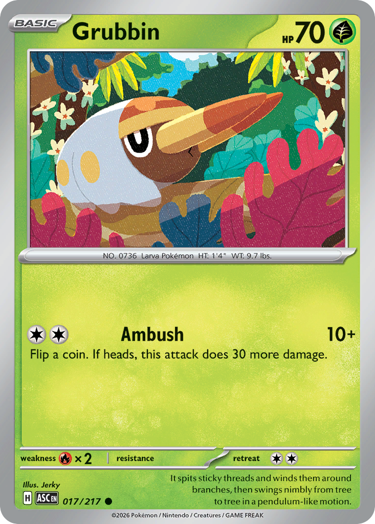 Grubbin 017/217 Ascended Heroes card