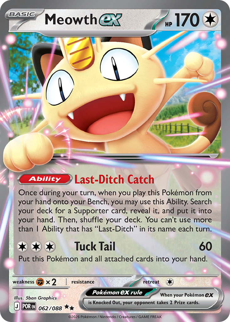 Meowth ex 062/088 Perfect Order card