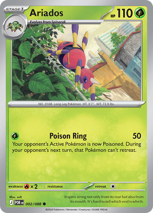 Ariados 002/088 Perfect Order card