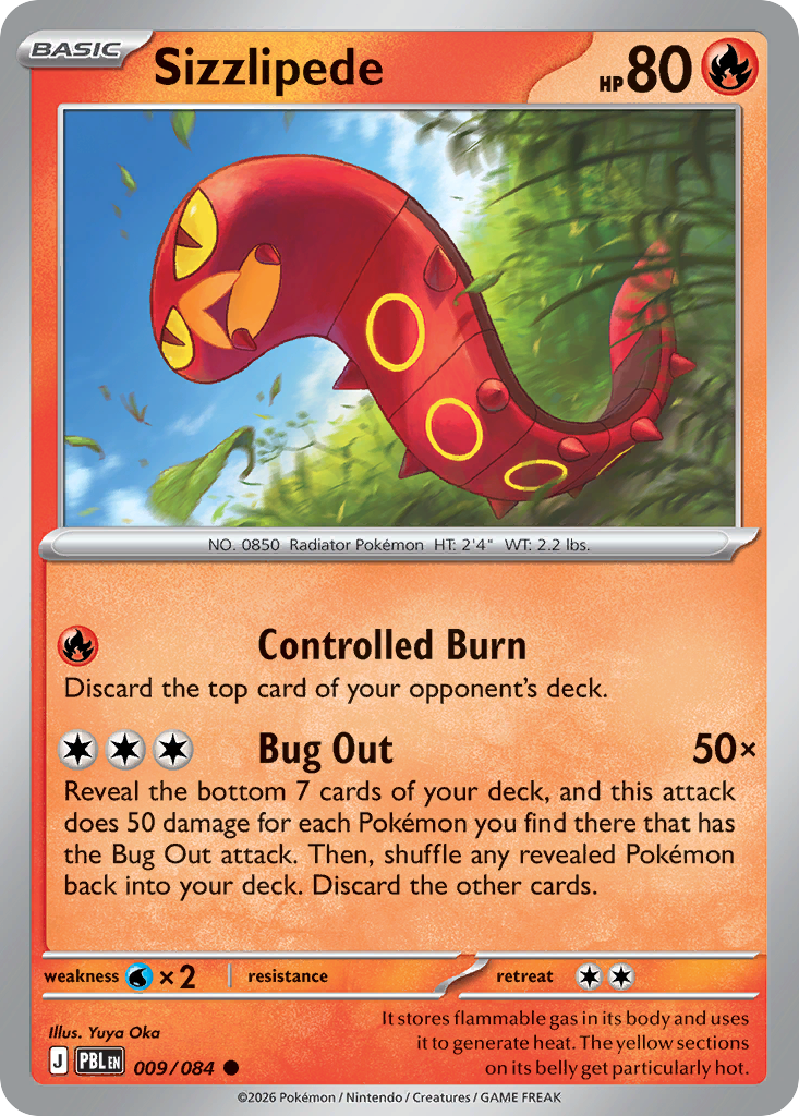 Sizzlipede 009/084 Pitch Black card