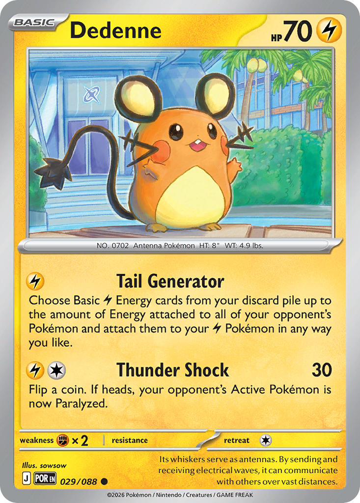 Dedenne 029/088 Perfect Order card