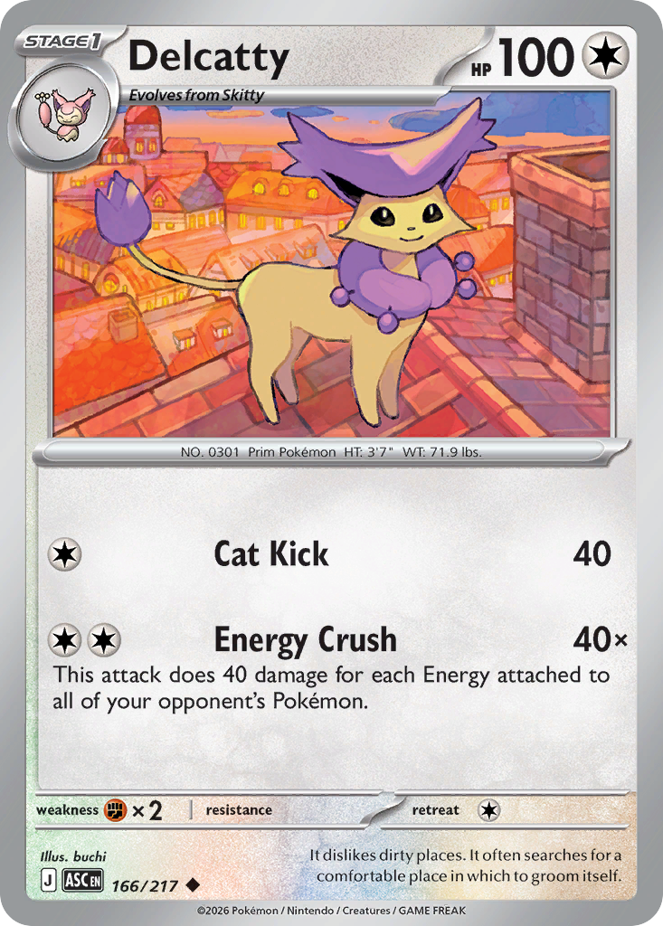 Delcatty 166/217 Ascended Heroes card