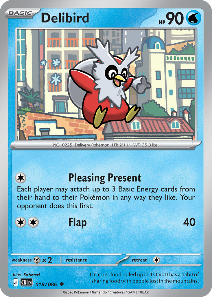 Delibird 018/086 Chaos Rising card