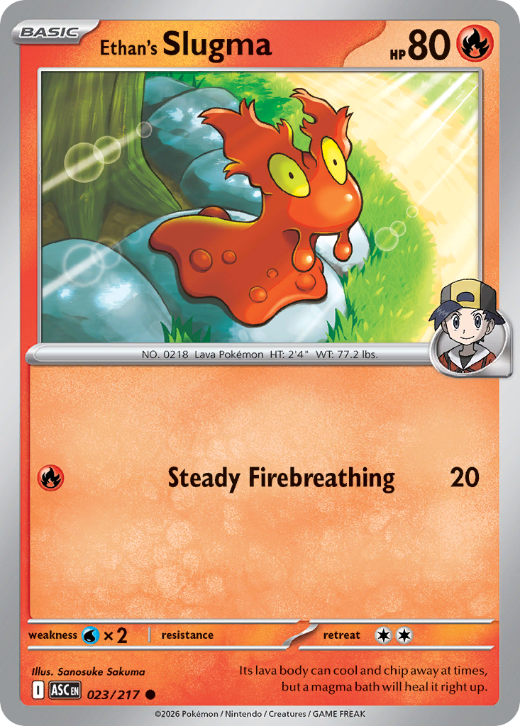 Ethan's Slugma 023/217 Ascended Heroes card