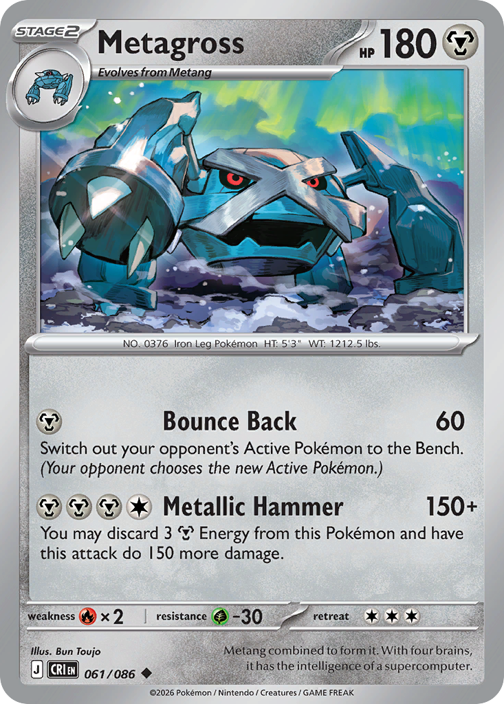 Metagross 061/086 Chaos Rising card