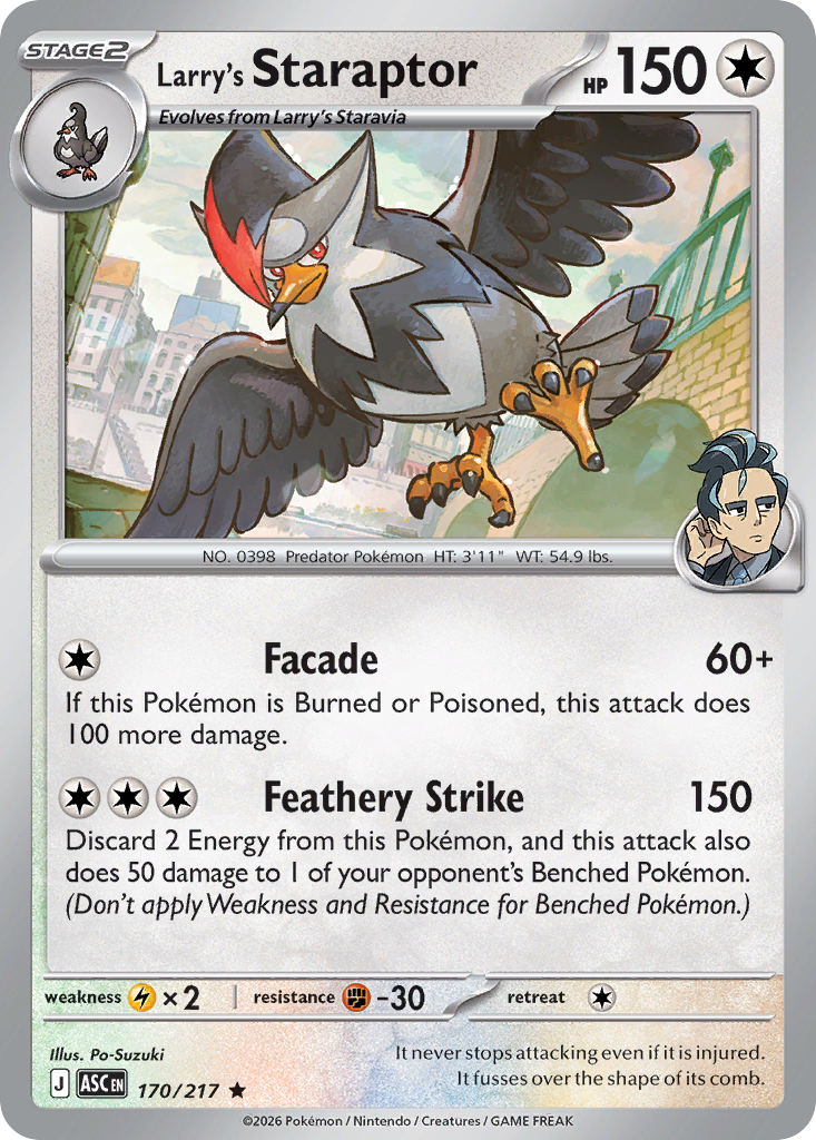 Larry's Staraptor 170/217 Ascended Heroes card