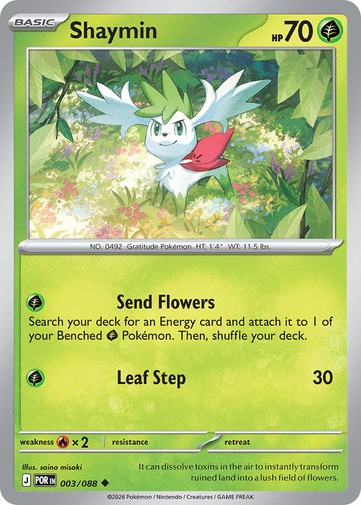 Shaymin 003/088 Perfect Order card