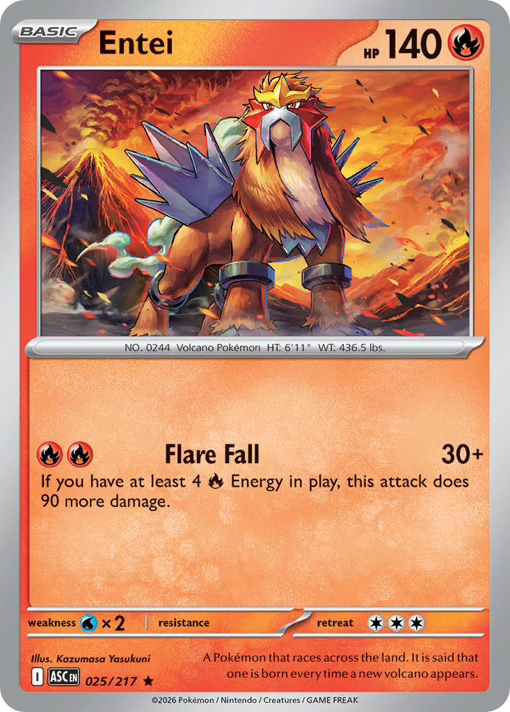 Entei 025/217 Ascended Heroes card
