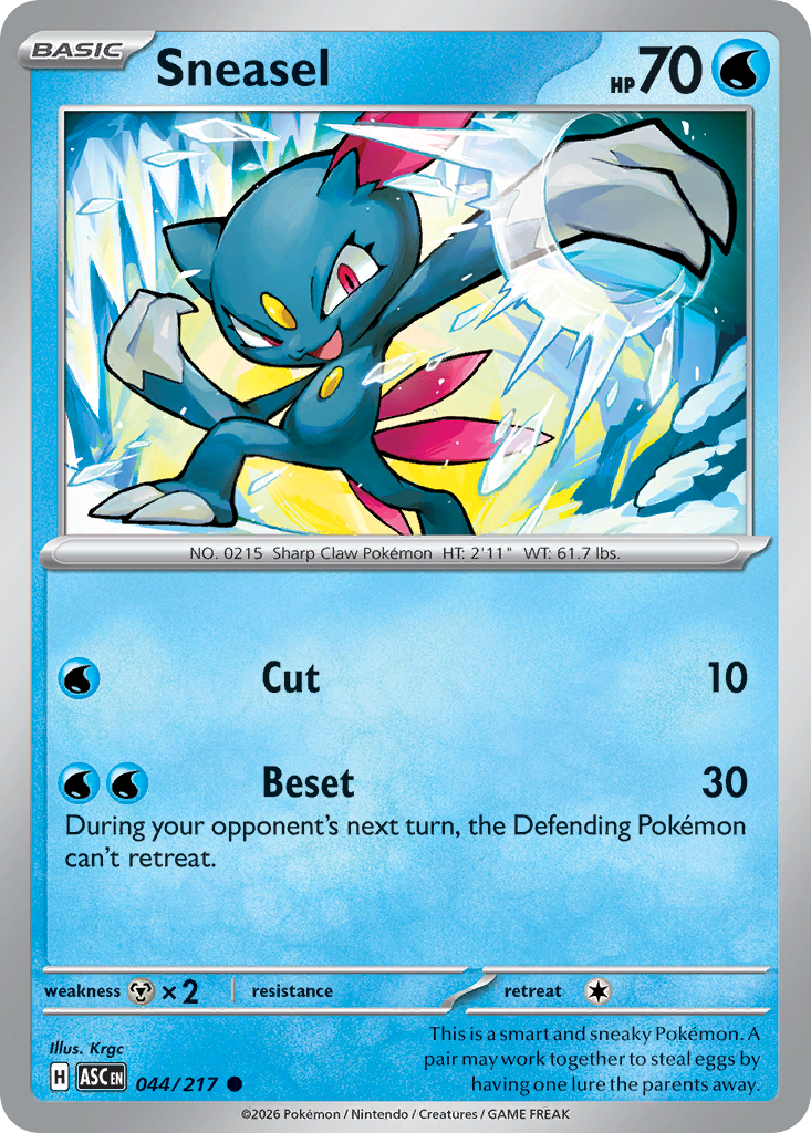 Sneasel 044/217 Ascended Heroes card