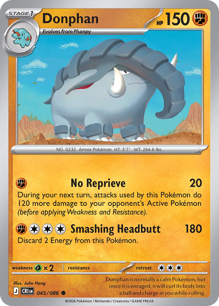 Donphan 045/086 Chaos Rising card